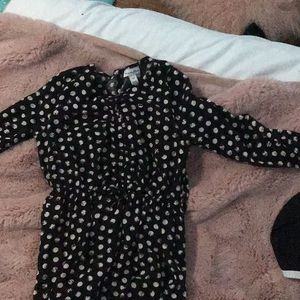 Black size 8 polka dot dress